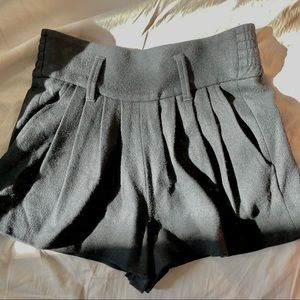 Isabel Marant Black Wool Mini Shorts